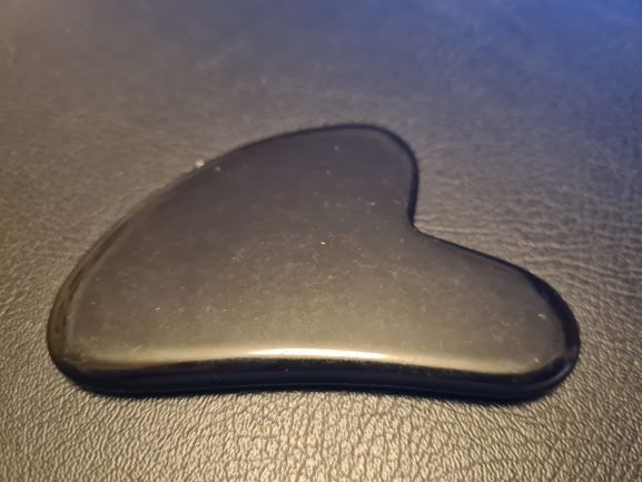 Gua Sha Stone Black Obsidian