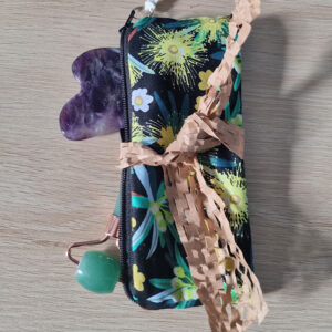 Christmas Bundle: Facial Roller, Gua Sha & custom pouch
