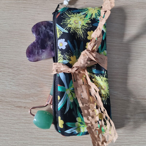 Christmas Bundle: Facial Roller, Gua Sha & custom pouch